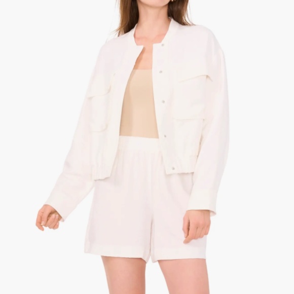 Vince Camuto Slouchy Bomber Jacket – New Ivory (Size L) - Picture 3 of 13